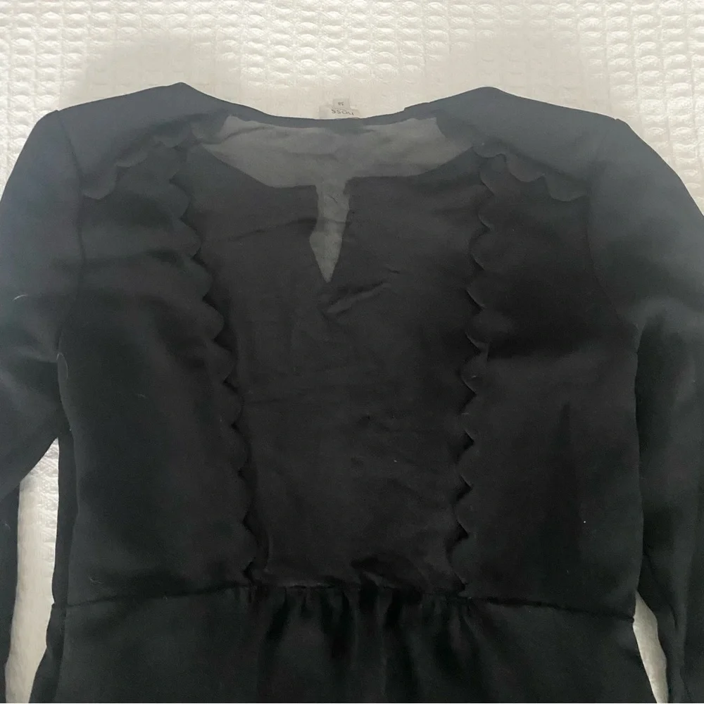Hoss intropia black scallop long sleeve dress size 38
